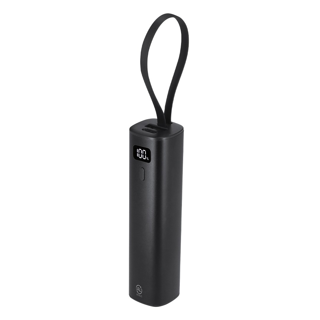 AREL Външна батерия 5000 mAh с вграден USB-C кабел