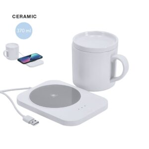 WASOOX Нагревател за чаша с безжично зарядно 15W и чаша 370 ml