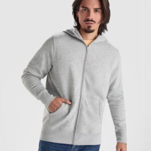 Унисекс суитшърт с качулка и цял цип, 280 гр/м²